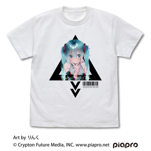 Hatsune Miku Full Color T-shirt Rink Ver. White