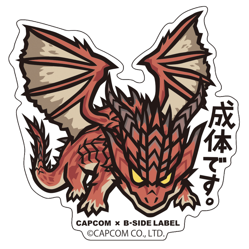 Capcom X B Side Label Sticker Monster Hunter Seitai Desu