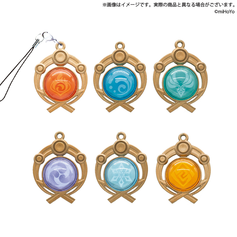 Genshin Impact Dieu Oeil Capsule Sangle Mondo Séries Complet Set 6