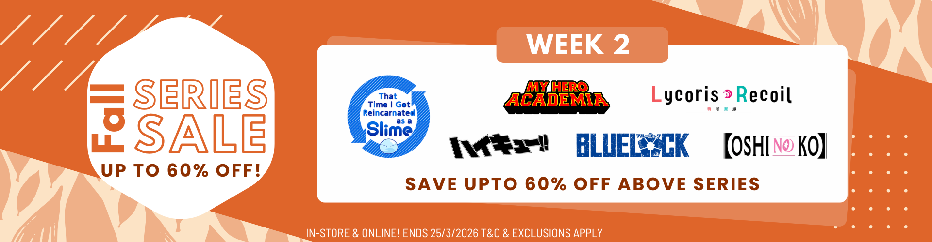 Fall Series Sale - Week 2