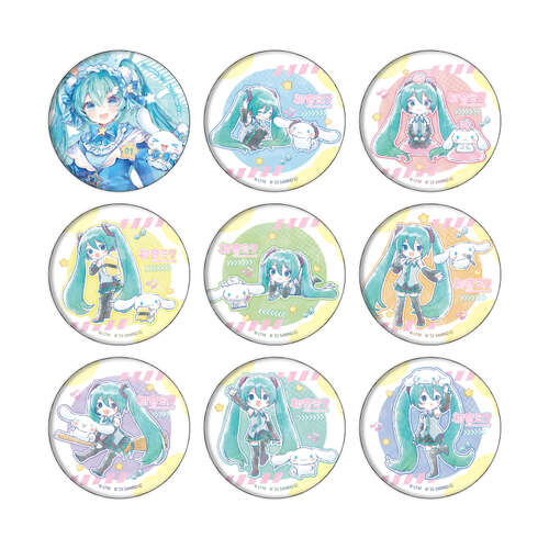 Hologram Can Badge (57mm) Hatsune Miku x Cinnamoroll 02 Collaboration Illustration [BLIND BOX]