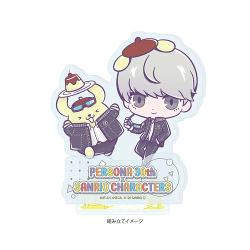Acrylic Stand Plate P30th x Sanrio Characters 06 P4 Hero & Pom Pom Purin (Collaboration Illustration)