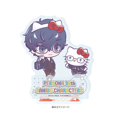 Acrylic Stand Plate P30th x Sanrio Characters 07 P5 Hero & Hello Kitty (Collaboration Illustration)