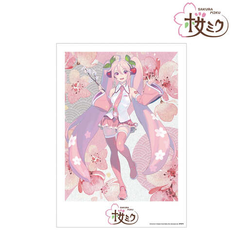 Sakura Miku Original Illustration Sakura Miku Art by kuro A3 Matted Poster