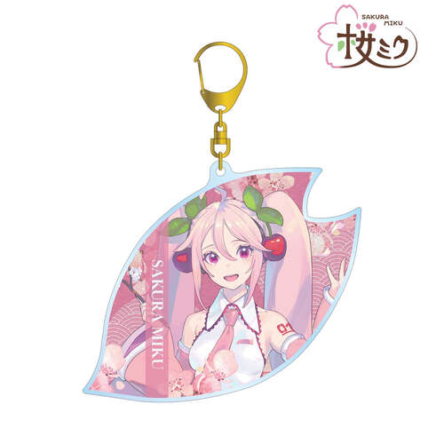 Sakura Miku Original Illustration Sakura Miku Art by kuro Big Acrylic Key Chain