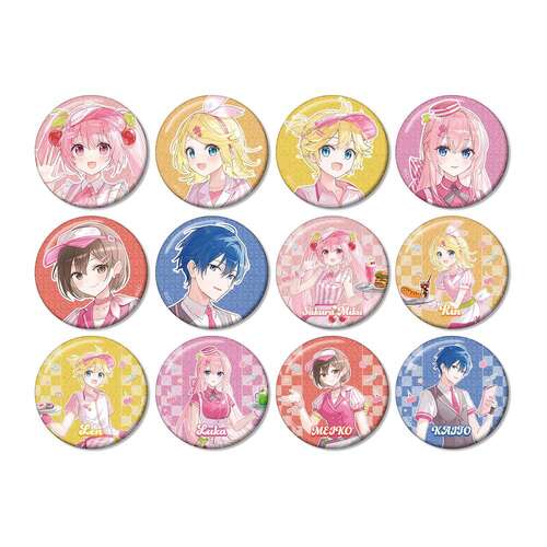 Sakura Miku American Diner ver.. Art by Fumi Trading Glitter Can Badge [BLIND BOX]