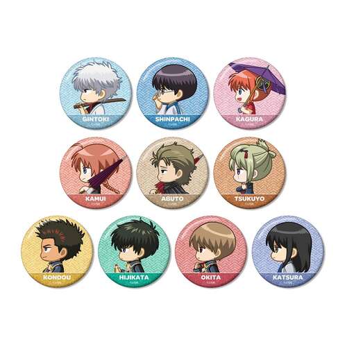 New Gintama The Movie: Yoshiwara in Flames Trading Chibitoko Glitter Can Badge [BLIND BOX]