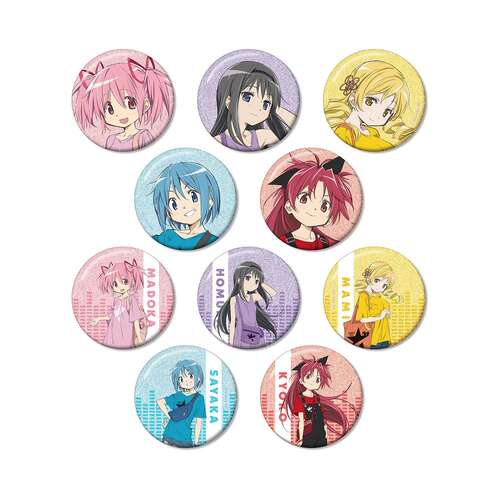 Madoka rockin'star Collaboration Original Illustration Trading Glitter Can Badge [BLIND BOX]