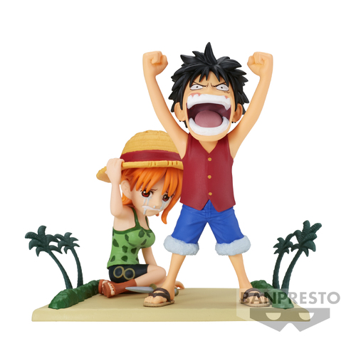 One Piece World Collectable Figure Log Stories - Monkey.D.Luffy & Nami