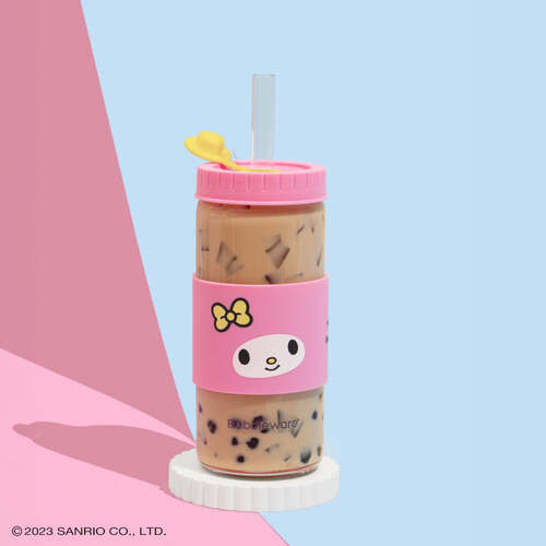 My Melody Bobbleware Borosilicate Glass Reusable Tumbler 500ml/17oz