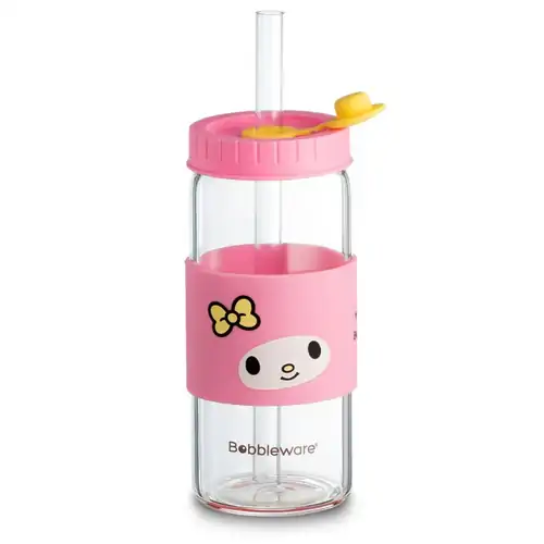 My Melody Bobbleware Borosilicate Glass Reusable Tumbler 500ml/17oz
