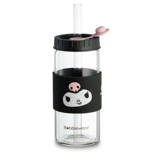 Kuromi Bobbleware Borosilicate Glass Reusable Tumbler 500ml /17oz