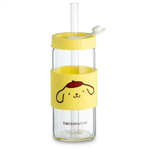 Pompompurin Bobbleware Borosilicate Glass Reusable Tumbler 500ml / 17oz