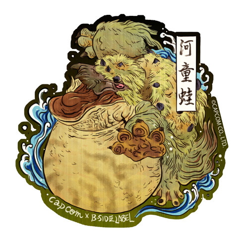 Capcom x B-Side Label Sticker Tetranadon Ukiyoe