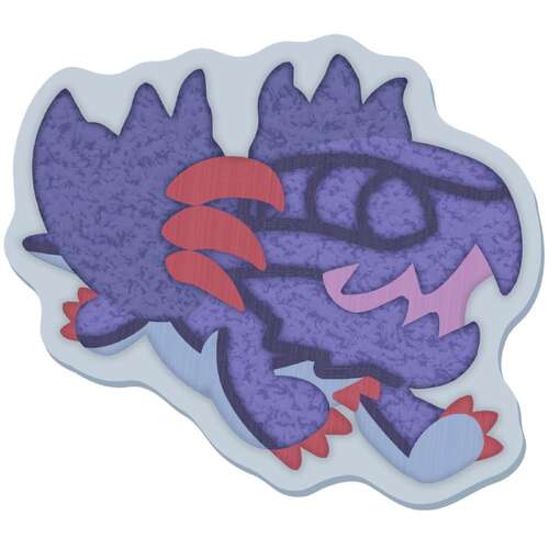 -PRE ORDER- Monster Hunter Chibi Style Embroidered Sticker - Gore Magala