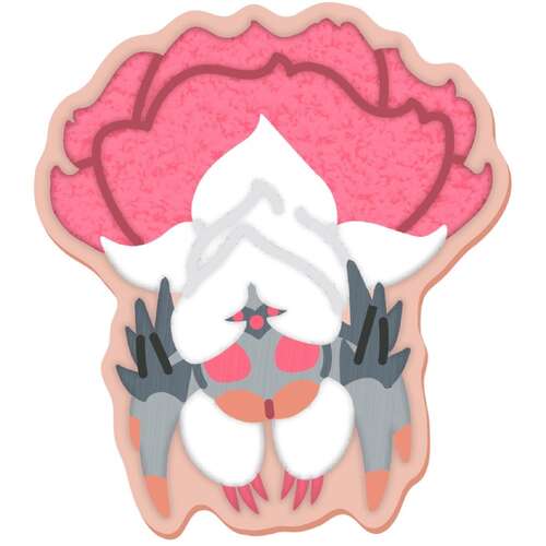 -PRE ORDER- Monster Hunter Chibi Style Embroidered Sticker - Lala Barina