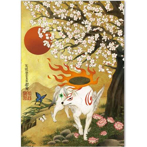 -PRE ORDER- Okami 20th Anniversary Reprint Art Project B2 Poster 11th Anniversary Artist Keniichirou Yoshimura