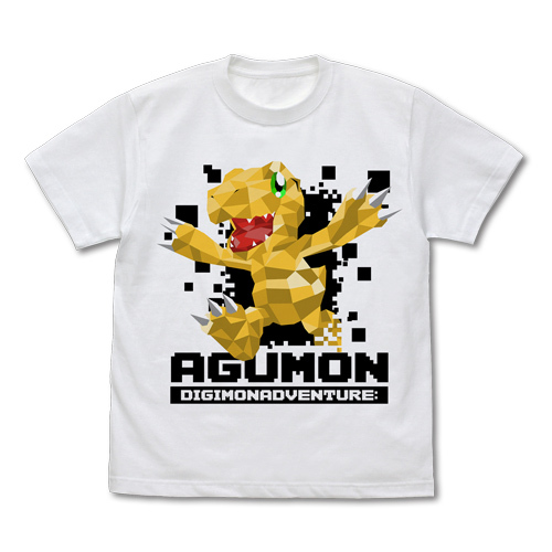Agumon Polygon Graphic T-shirt White