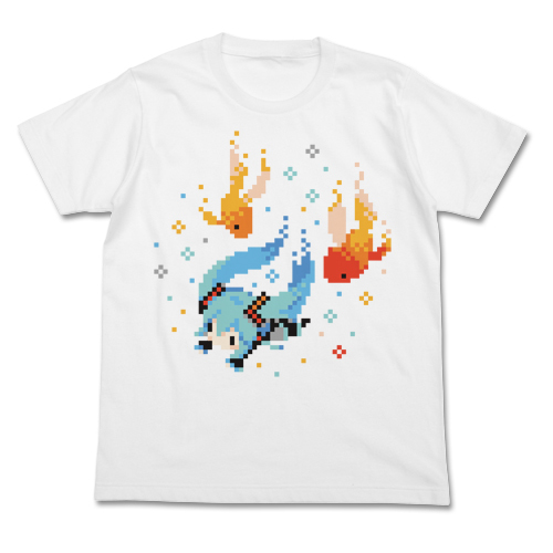 Hatsune Miku Petite Devil Ver. Goldfish T-shirt White