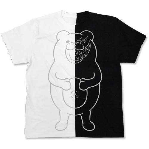 Monokuma Graphic Nikoichi T-shirt White x Black