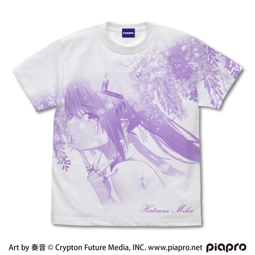 Hatsune Miku All Print T-shirt Kanon Ver. White