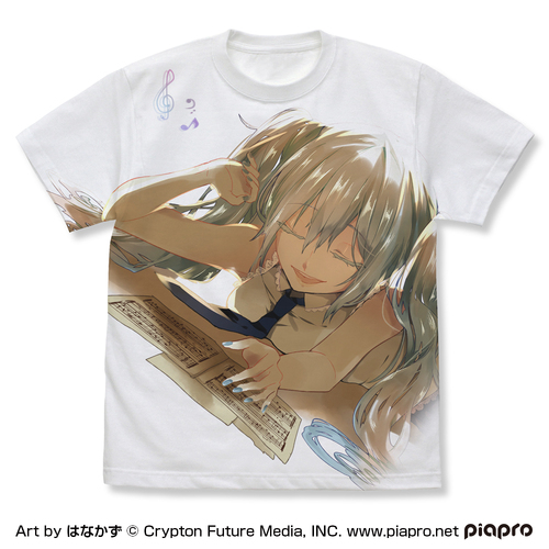 Hatsune Miku Full Graphic T-shirt Hanakazu Ver. White