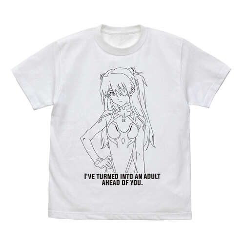 Asuka Shikinami Langley Line Art T-Shirt White