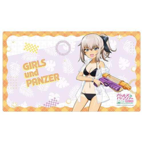 -PRE ORDER- Girls Und Panzer das Finale Original Illustration Rubber Mat Itsumi Erika / Water Gun Sunburn Ver.