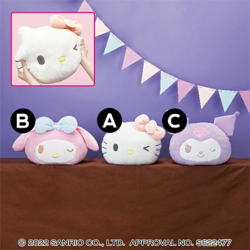 Sanrio Characters Wink Mochi Mochi Pastel Face Cushion