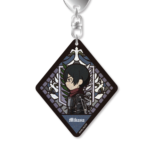 VETCOLO Glitter Acrylic Key Chain 02 Mikasa Ackerman