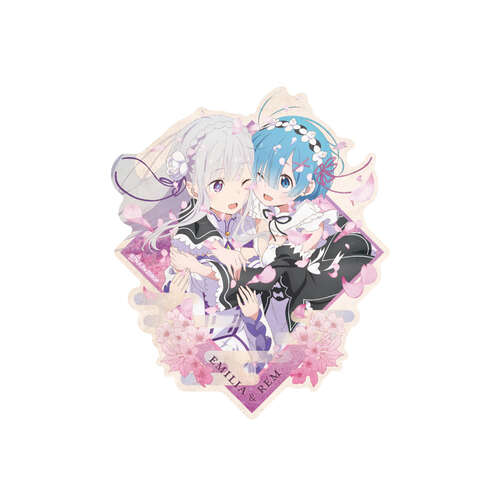 Re:Zero Travel Sticker 1 Rem & Emilia