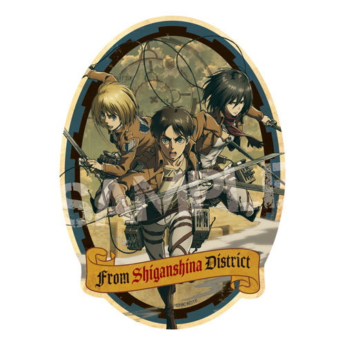 Attack on Titan Travel Sticker 5 Eren & Mikasa & Armin