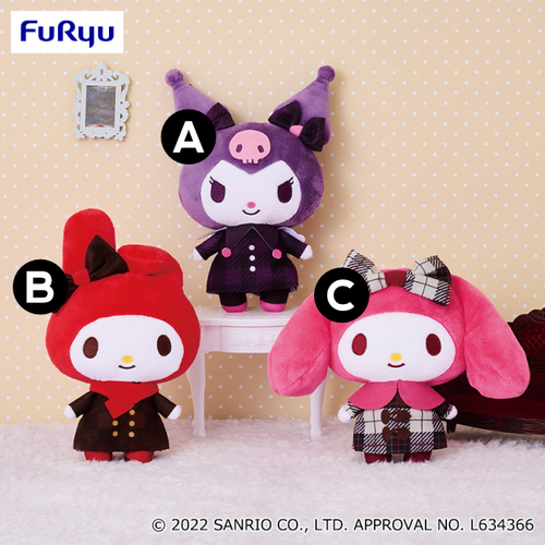 My Melody & Kuromi British Winter Plush