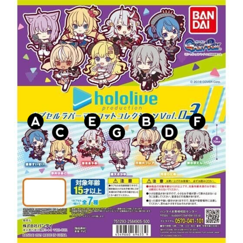 Hololive Production Capsule Rubber Mascot Collection Vol. 3