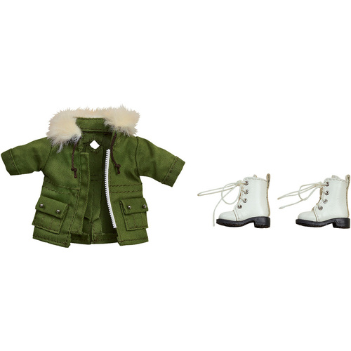 Nendoroid Doll Warm Clothing Set Boots & Mod Coat (Khaki Green)