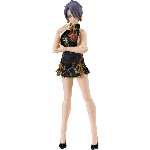 -PRE ORDER- figma Female Body (Mika) with Mini Skirt Chinese Dress Outfit (Black)