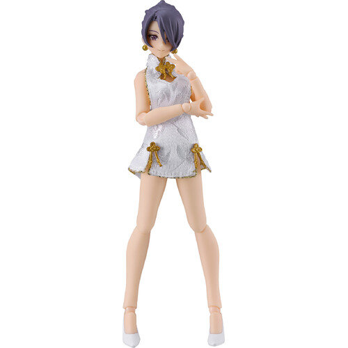 -PRE ORDER- figma Female Body (Mika) with Mini Skirt Chinese Dress Outfit (White)