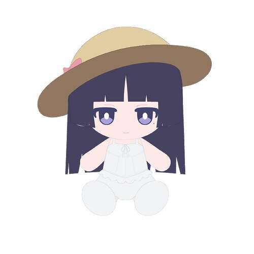 -PRE ORDER- Kuroneko (Ruri Goko) Shironeko Version Punipuni Plushie
