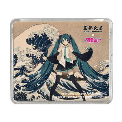 -PRE ORDER- Katsushika Hokusai x Hatune Miku 3D Magnet Thirty-six Views of Mount Fuji The Great Wave off Kanagawa