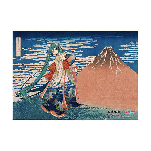 -PRE ORDER- Katsushika Hokusai x Hatune Miku Car Magnet Thirty-six Views of Mount Fuji Fine Wind, Clear Morning