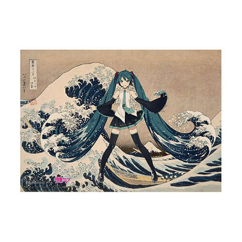 -PRE ORDER- Katsushika Hokusai x Hatune Miku Car Magnet Thirty-six Views of Mount Fuji The Great Wave off Kanagawa