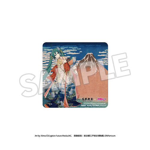 -PRE ORDER- Katsushika Hokusai x Hatune Miku Serial Numbered A3 Acrylic Panel Thirty-six Views of Mount Fuji Fine Wind, Clear Morning