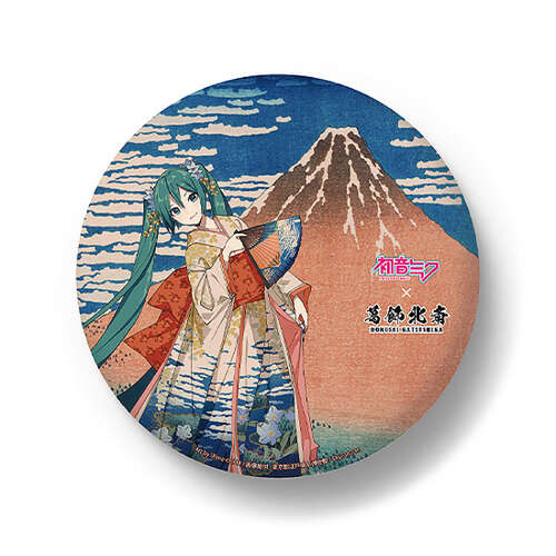 -PRE ORDER- Hatsune Miku Katsushika Hokusai iXima Large Pinback Button Fine Wind, Clear Morning