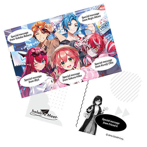 hololive Meet Postcard with Handwritten Message