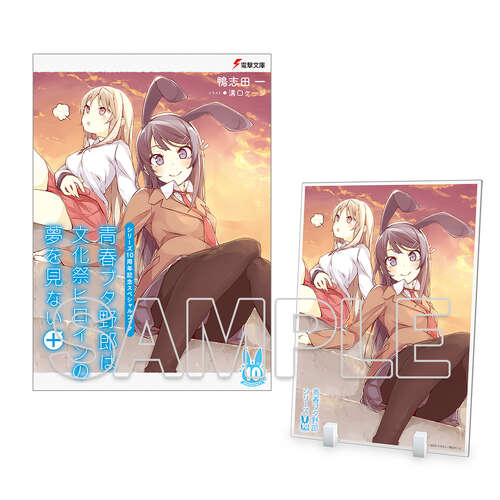 Series 10th Anniversary Special Book Rascal Does Not Dream Of Bunny Girl Senpai Set With Acrylic Plate