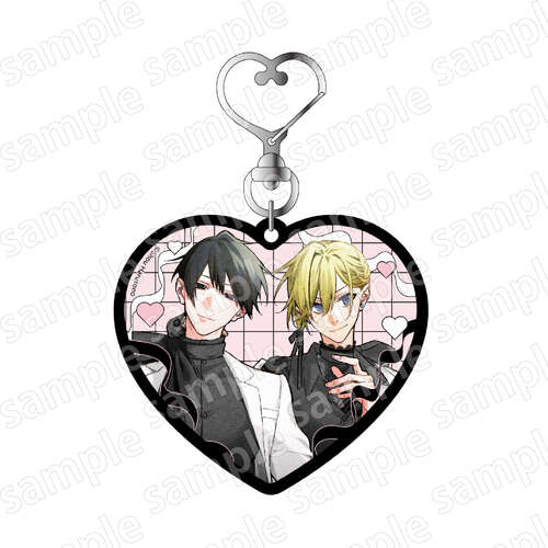 Acrylic Keychain Hirano and Kagiura BLACK & PINK ver.
