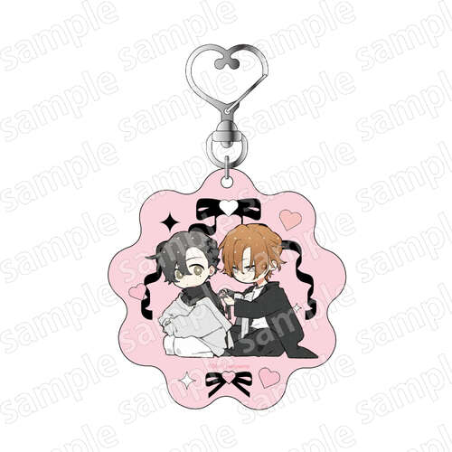Acrylic Keychain Sasaki and Miyano Deformed BLACK & PINK ver.