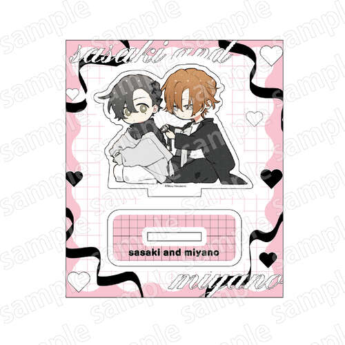 Deformed Acrylic Stand Sasaki and Miyano BLACK & PINK ver.