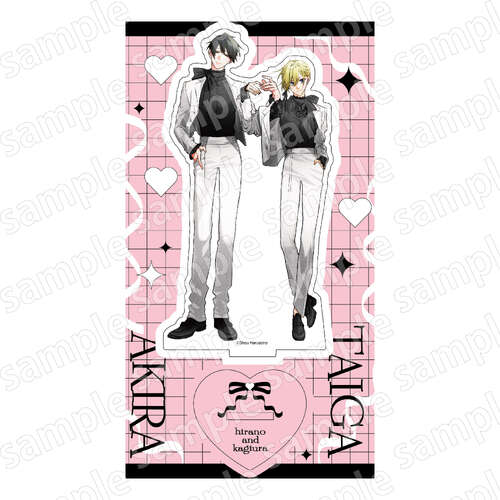 Acrylic Stand Hirano and Kagiura BLACK & PINK ver.