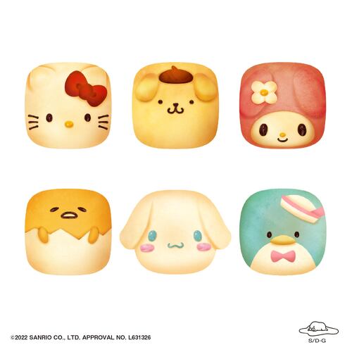 SR-44 Sanrio Characters Chigiri Bread Squeeze Mascot [RANDOM]